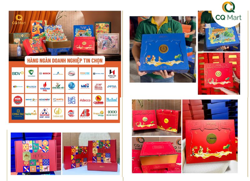 Dịch vụ in logo hộp quà tết doanh nghiệp tại CQ Mart
